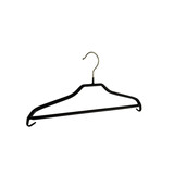 Blusen / Hemdenbügel (flach) Metall mit Hosensteg und schwarzer anti-rutsch Beschichtung Blusen / Hemdenbügel (flach) Metall mit Hosensteg und schwarzer anti-rutsch Beschichtung