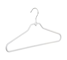 Hosenbügel Metall mit weißer anti-rutsch Beschichtung Hosenbügel Metall mit weißer anti-rutsch Beschichtung