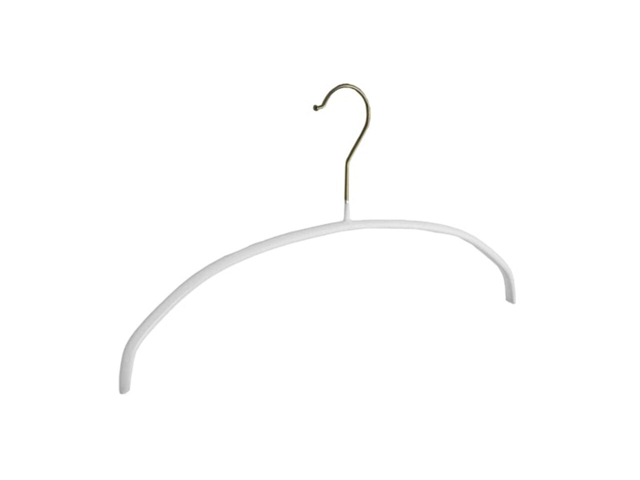 Blusen / Hemdenbügel (flach) Metall mit weißer anti-rutsch Beschichtung