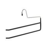 Hosenbügel (2-fach) Metall mit schwarzer anti-rutsch Beschichtung Hosenbügel (2-fach) Metall mit schwarzer anti-rutsch Beschichtung