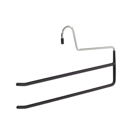 Hosenbügel (2-fach) Metall mit schwarzer anti-rutsch Beschichtung Hosenbügel (2-fach) Metall mit schwarzer anti-rutsch Beschichtung