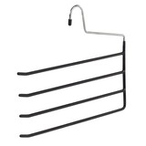 Hosenbügel (4-fach) Metall mit schwarzer anti-rutsch Beschichtung Hosenbügel (4-fach) Metall mit schwarzer anti-rutsch Beschichtung