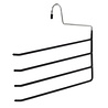 Hosenbügel (4-fach) Metall mit schwarzer anti-rutsch Beschichtung Hosenbügel (4-fach) Metall mit schwarzer anti-rutsch Beschichtung