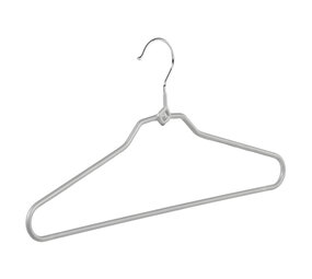 Hosenbügel Metall mit silberner anti-rutsch Beschichtung