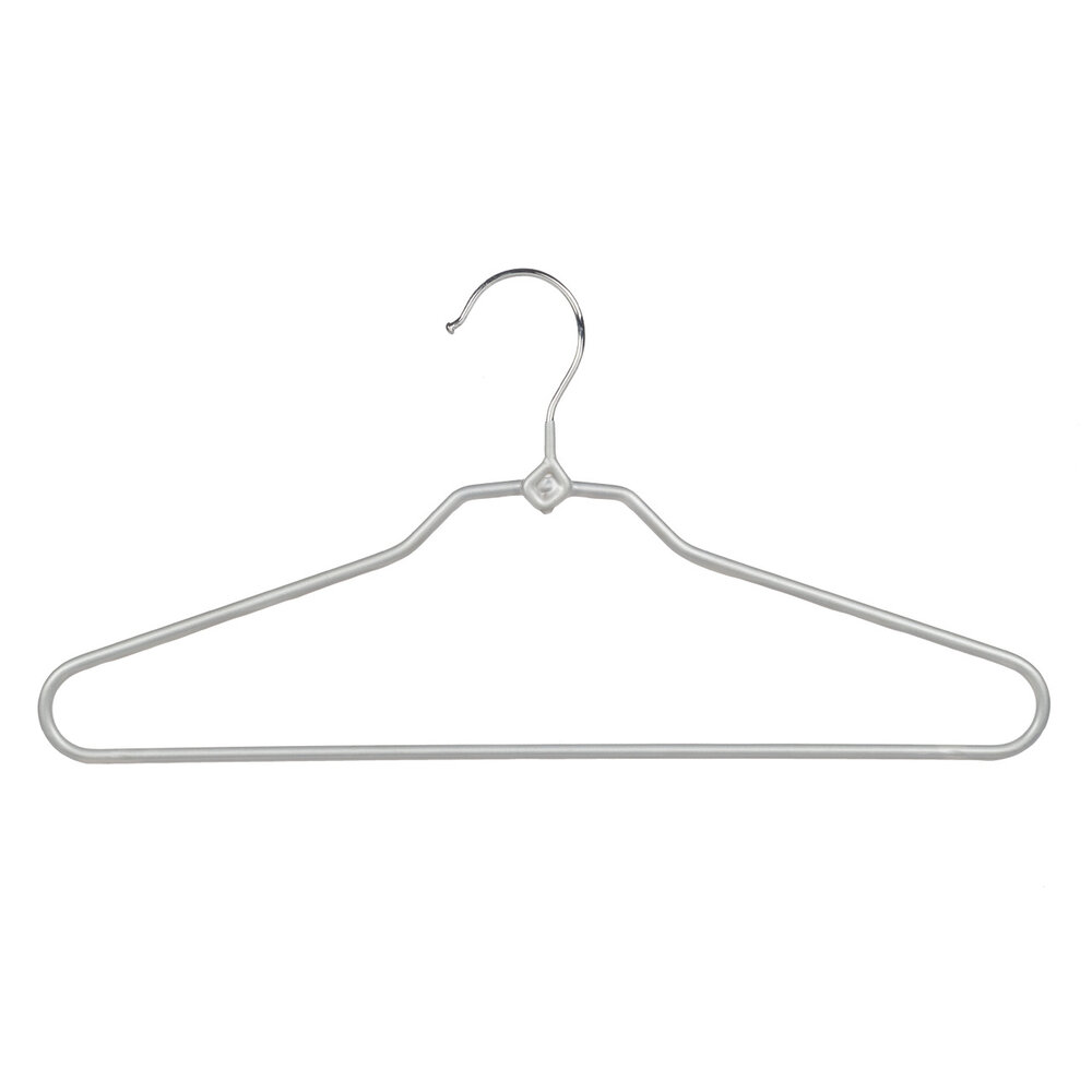 Hosenbügel Metall mit silberner anti-rutsch Beschichtung