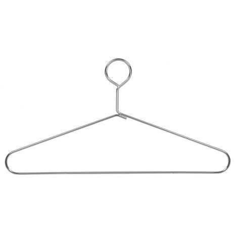 Metall-Diebstahlsicherungsbügel (flach) verchromt mit festem Haken / Öse Metall-Diebstahlsicherungsbügel (flach) verchromt mit festem Haken / Öse