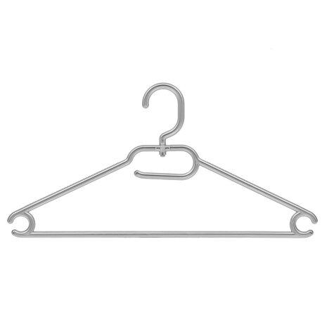 Vielzweckbügel (flach) Kunststoff silber mit drehbarer Haken Vielzweckbügel (flach) Kunststoff silber mit drehbarer Haken