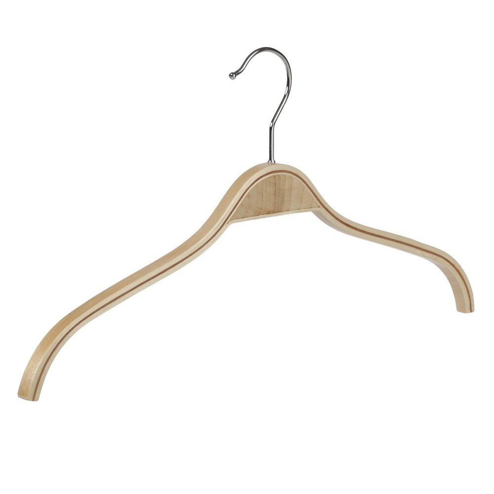 Blusen / Hemdenbügel Birkenholz natur lackiert, 38 cm Blusen / Hemdenbügel Birkenholz natur lackiert, 38 cm