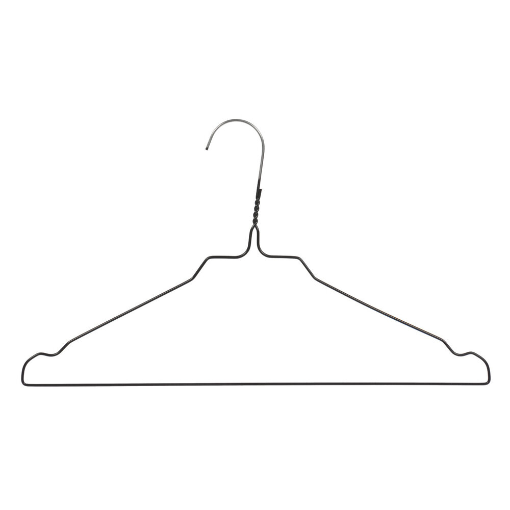 Draht / Wäschereibügel Metall schwarz pulverbeschichtet (Ø 2,4 mm) mit Rockkerben Draht / Wäschereibügel Metall schwarz pulverbeschichtet (Ø 2,4 mm) mit Rockkerben