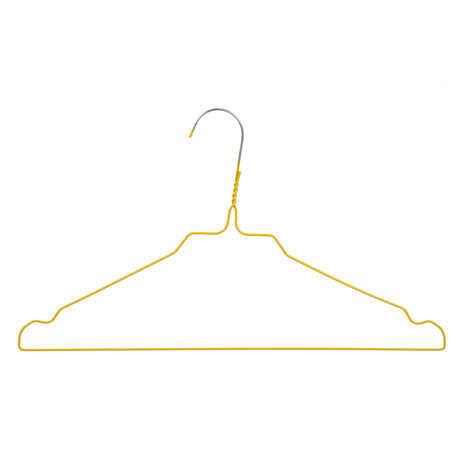 Draht / Wäschereibügel Metall gelb pulverbeschichtet (Ø 2,4 mm) mit Rockkerben