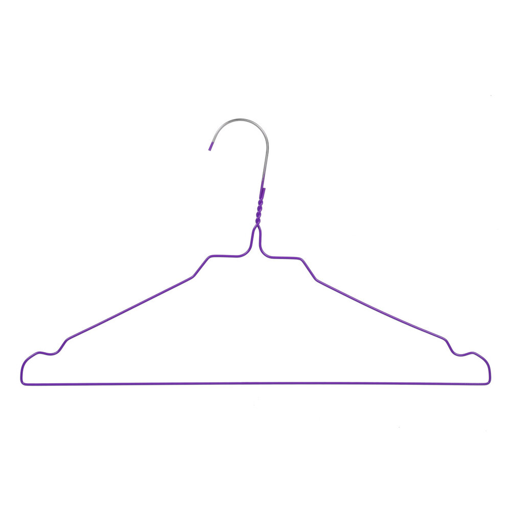 Draht / Wäschereibügel Metall lila pulverbeschichtet (Ø 2,4 mm) mit Rockkerben
