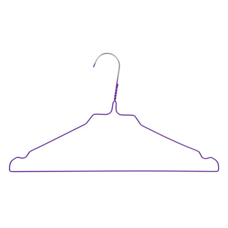 Draht / Wäschereibügel Metall lila pulverbeschichtet (Ø 2,4 mm) mit Rockkerben