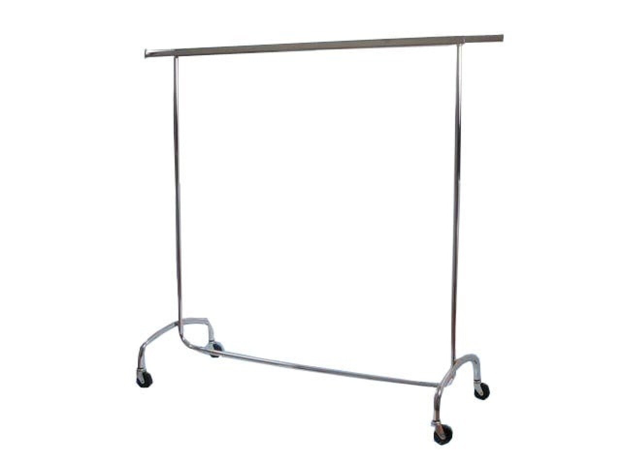 DER KLEIDERBÜGELRIESE Rollständer verchromt, feste Höhe 150 cm DER KLEIDERBÜGELRIESE Rollständer verchromt, feste Höhe 150 cm