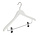Blusen / Hemdenbügel (gewinkelt) Lotusholz weiß lackiert mit anti-rutsch Klammern