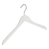 Blusen / Hemdenbügel Lotusholz weiß lackiert mit Rockkerben Blusen / Hemdenbügel Lotusholz weiß lackiert mit Rockkerben