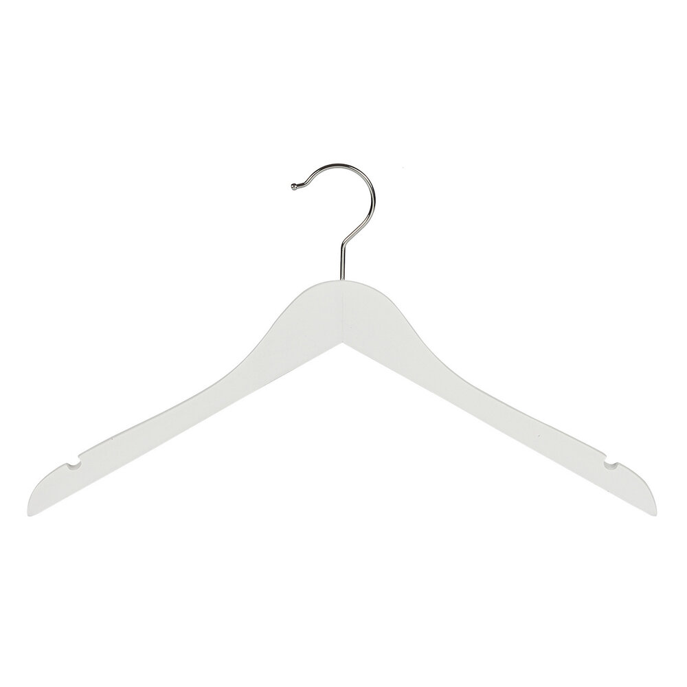 DER KLEIDERBÜGELRIESE Blusen / Hemdenbügel Lotusholz weiß lackiert mit Rockkerben DER KLEIDERBÜGELRIESE Blusen / Hemdenbügel Lotusholz weiß lackiert mit Rockkerben