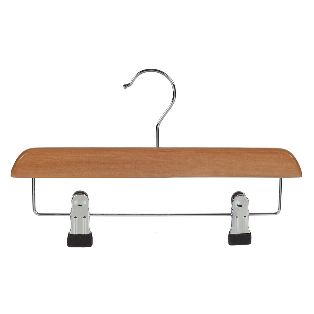 DER KLEIDERBÜGELRIESE Rock / Hosenbügel Lotusholz natur lackiert mit Klammern, 28 cm