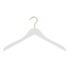 Blusen / Hemdenbügel Buchenholz weiß lackiert mit Messinghaken, 44 cm