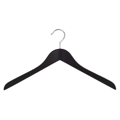 Blusen / Hemdenbügel Buchenholz schwarz lackiert, 38 cm