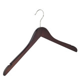 Blusen / Hemdenbügel Buchenholz wenge gebeizt mit Rockkerben, 38 cm