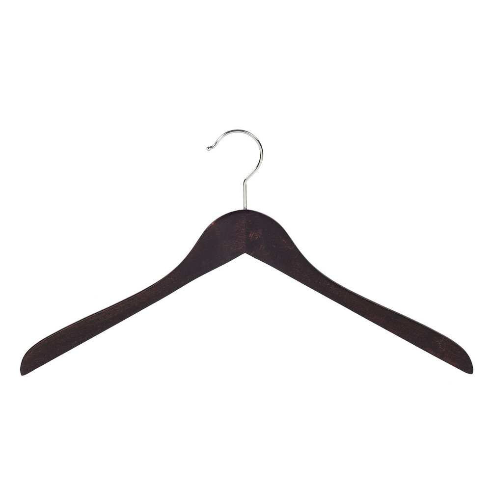 DER KLEIDERBÜGELRIESE Blusen / Hemdenbügel Buchenholz wenge gebeizt, 41 cm