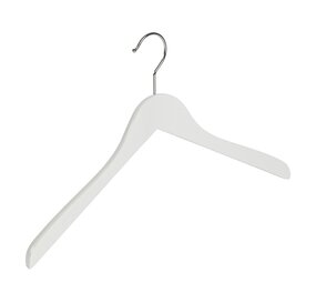 DER KLEIDERBÜGELRIESE Blusen / Hemdenbügel Lotusholz weiß lackiert, 44 cm DER KLEIDERBÜGELRIESE Blusen / Hemdenbügel Lotusholz weiß lackiert, 44 cm