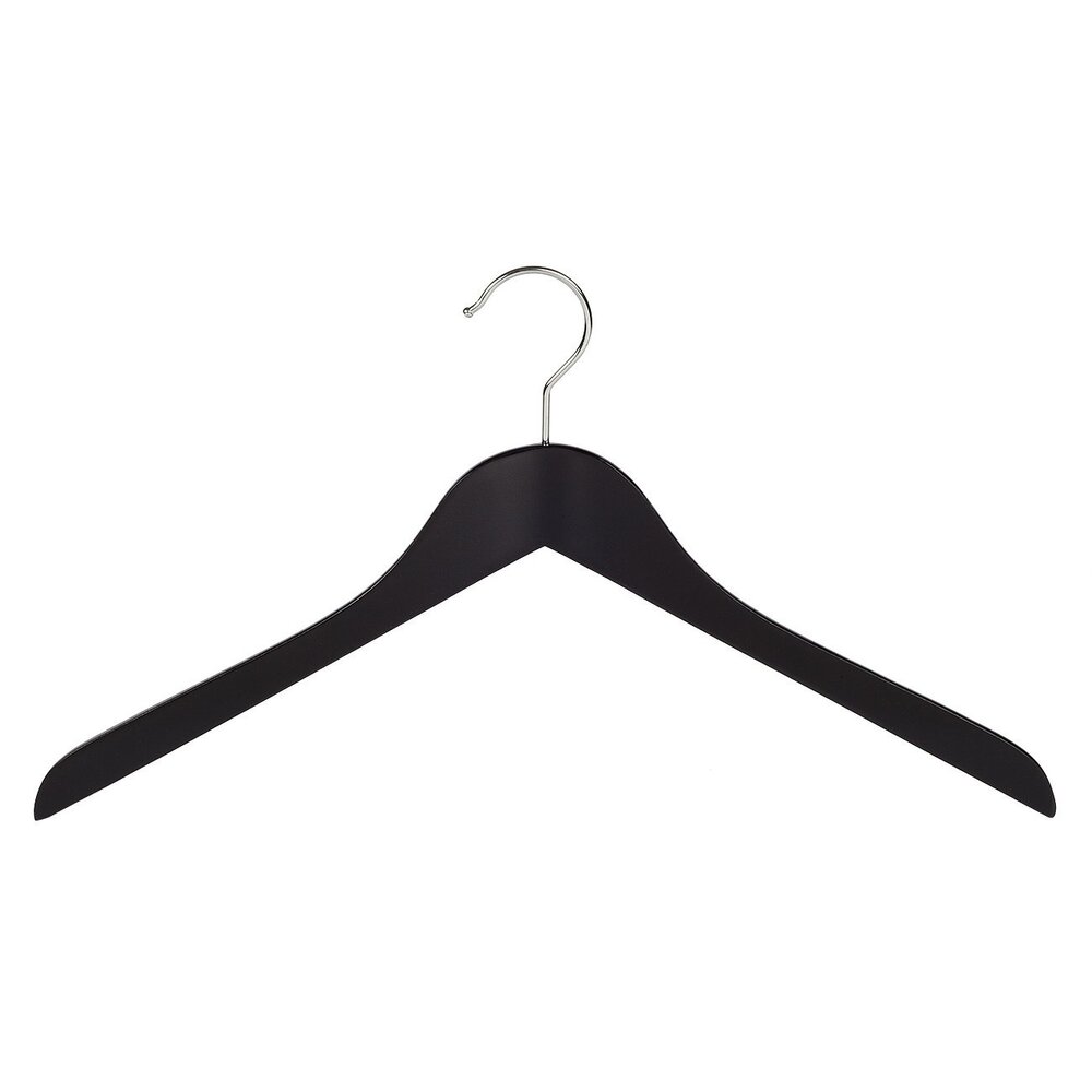 DER KLEIDERBÜGELRIESE Blusen / Hemdenbügel Lotusholz schwarz lackiert, 44 cm