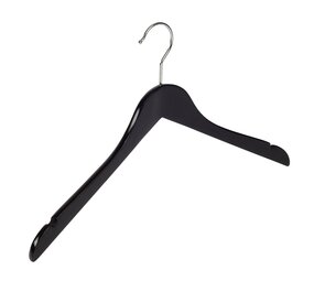 DER KLEIDERBÜGELRIESE Blusen / Hemdenbügel Lotusholz schwarz lackiert mit Rockkerben, 44 cm DER KLEIDERBÜGELRIESE Blusen / Hemdenbügel Lotusholz schwarz lackiert mit Rockkerben, 44 cm