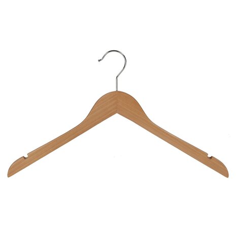 DER KLEIDERBÜGELRIESE Blusen / Hemdenbügel Lotusholz natur lackiert mit Rockkerben, 44 cm