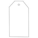 DER KLEIDERBÜGELRIESE Kartonetikett unbedruckt mit Lochstanzung, 45 x 70 mm - extra dick - DER KLEIDERBÜGELRIESE Kartonetikett unbedruckt mit Lochstanzung, 45 x 70 mm - extra dick -