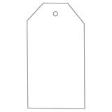 Kartonetikett unbedruckt mit Lochstanzung, 45 x 70 mm - extra dick - Kartonetikett unbedruckt mit Lochstanzung, 45 x 70 mm - extra dick -