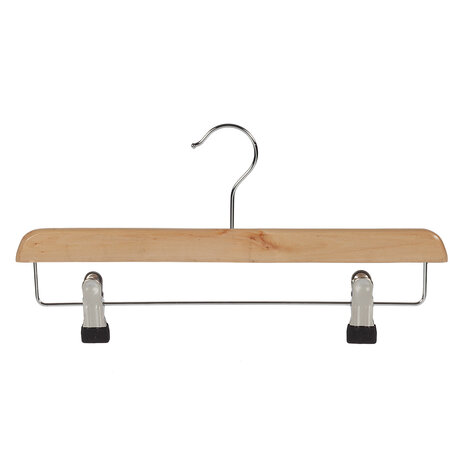 DER KLEIDERBÜGELRIESE Rock / Hosenbügel Lotusholz natur lackiert mit Klammern, 34 cm DER KLEIDERBÜGELRIESE Rock / Hosenbügel Lotusholz natur lackiert mit Klammern, 34 cm