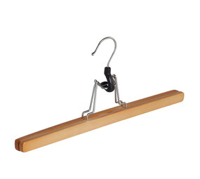 Der Kleiderbügelriese Hosenklemme Lotusholz natur lackiert, 35 cm