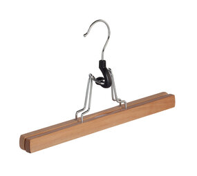 DER KLEIDERBÜGELRIESE Hosenklemme Lotusholz natur lackiert, 25 cm
