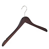 Blusen / Hemdenbügel Buchenholz wenge gebeizt mit Rockkerben, 38 cm