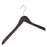 Blusen / Hemdenbügel Buchenholz wenge gebeizt mit Rockkerben, 44cm