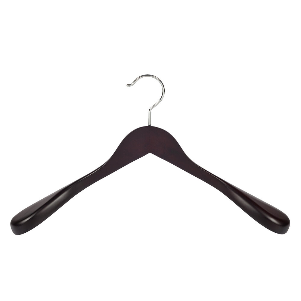 Jacken / Anzugbügel Buchenholz wenge gebeizt mit Schulterverbreiterung, 41 cm Jacken / Anzugbügel Buchenholz wenge gebeizt mit Schulterverbreiterung, 41 cm