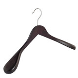 Jacken / Anzugbügel Buchenholz wenge gebeizt mit Schulterverbreiterung, 41 cm