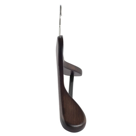 Jacken / Anzugbügel Buchenholz wenge gebeizt mit Schulterverbreiterung und anti-rutsch Hosensteg, 41 cm