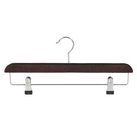 Rock / Hosenbügel Buchenholz wenge gebeizt mit Klammersteg, 40 cm Rock / Hosenbügel Buchenholz wenge gebeizt mit Klammersteg, 40 cm