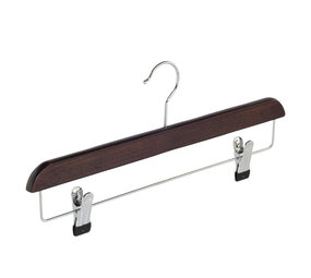 Rock / Hosenbügel Buchenholz wenge gebeizt mit Klammersteg, 40 cm Rock / Hosenbügel Buchenholz wenge gebeizt mit Klammersteg, 40 cm