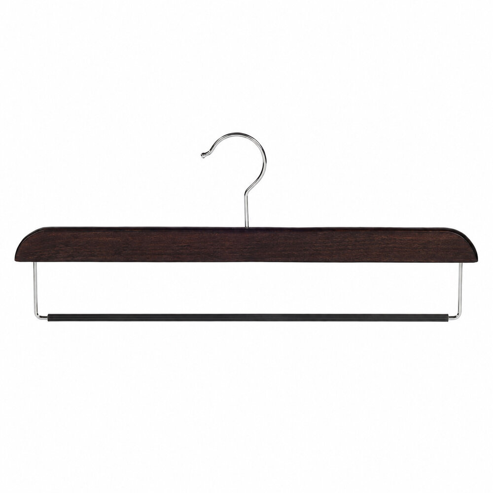 Hosenbügel Buchenholz wenge gebeizt mit anti-rutsch Hosensteg, 40 cm Hosenbügel Buchenholz wenge gebeizt mit anti-rutsch Hosensteg, 40 cm
