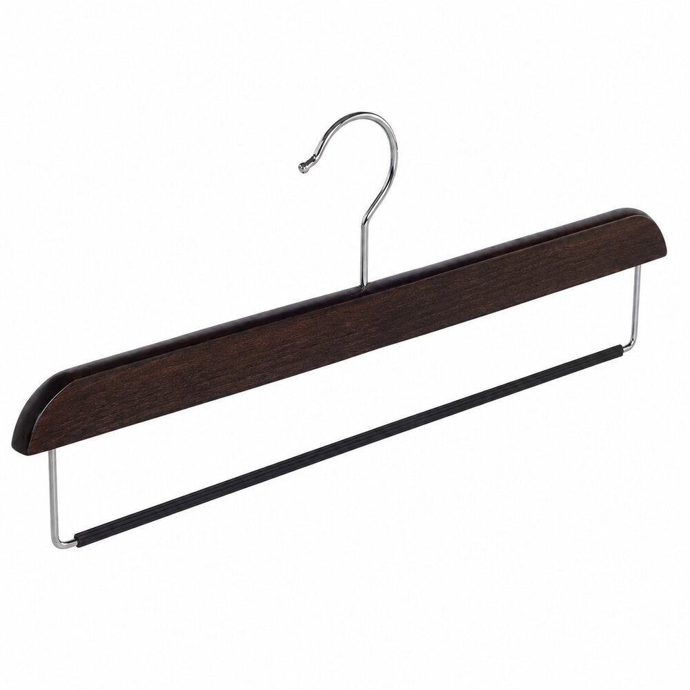 Hosenbügel Buchenholz wenge gebeizt mit anti-rutsch Hosensteg, 40 cm Hosenbügel Buchenholz wenge gebeizt mit anti-rutsch Hosensteg, 40 cm