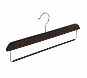 Hosenbügel Buchenholz wenge gebeizt mit anti-rutsch Hosensteg, 40 cm Hosenbügel Buchenholz wenge gebeizt mit anti-rutsch Hosensteg, 40 cm