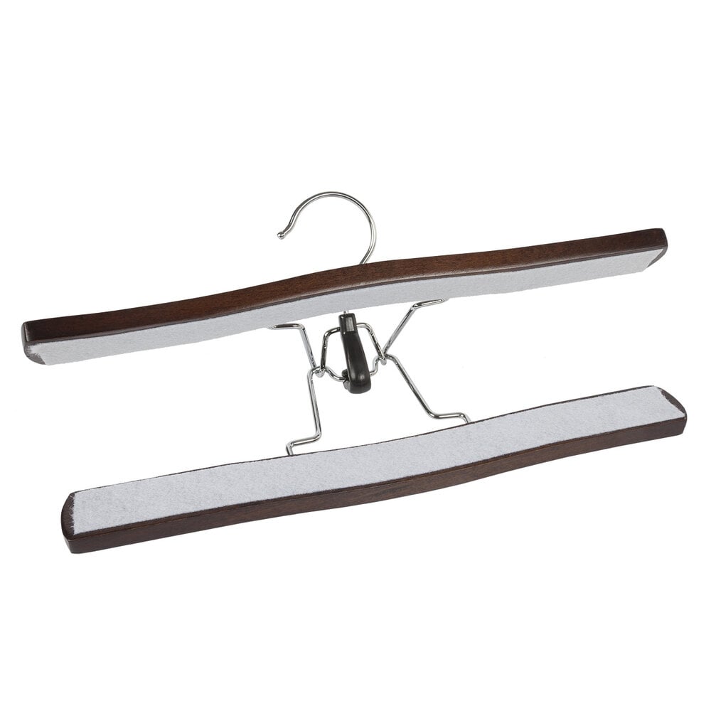 Hosenklemme Buchenholz nussbaum gebeizt mit Filz Einlage, 27 cm Hosenklemme Buchenholz nussbaum gebeizt mit Filz Einlage, 27 cm