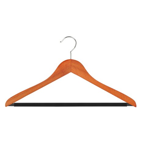 Blusen / Hemdenbügel Buchenholz kirsch gebeizt mit anti-rutsch Hosensteg, 44 cm Blusen / Hemdenbügel Buchenholz kirsch gebeizt mit anti-rutsch Hosensteg, 44 cm