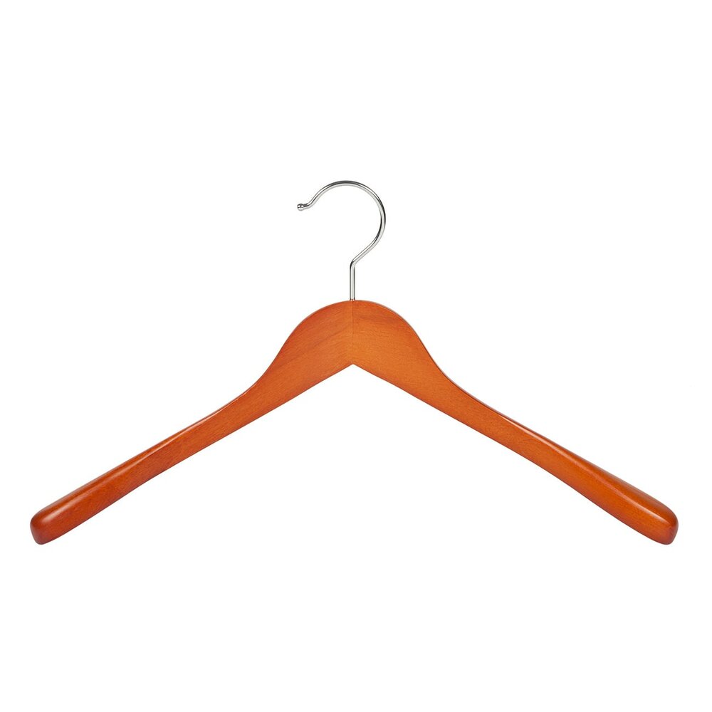Jacken / Anzugbügel Buchenholz kirsch gebeizt mit Schulterverbreiterung, 44 cm Jacken / Anzugbügel Buchenholz kirsch gebeizt mit Schulterverbreiterung, 44 cm