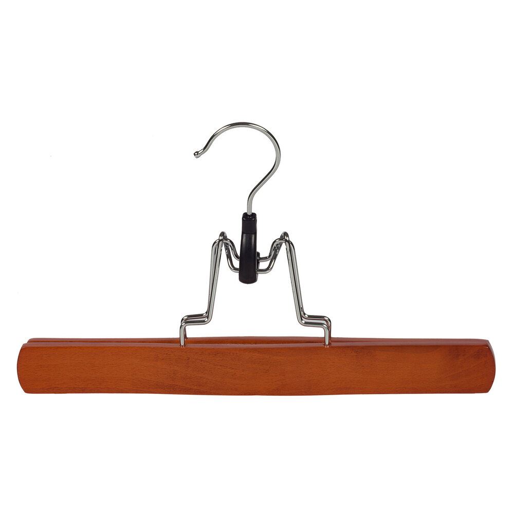 Der Kleiderbügelriese Hosenklemme Buchenholz kirsch gebeizt mit Filz Einlage, 27 cm Der Kleiderbügelriese Hosenklemme Buchenholz kirsch gebeizt mit Filz Einlage, 27 cm