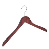 Blusen / Hemdenbügel Buchenholz mahagoni gebeizt mit Rockkerben, 41 cm Blusen / Hemdenbügel Buchenholz mahagoni gebeizt mit Rockkerben, 41 cm