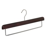 Hosenbügel Buchenholz mahagoni gebeizt mit anti-rutsch Hosensteg, 40 cm Hosenbügel Buchenholz mahagoni gebeizt mit anti-rutsch Hosensteg, 40 cm